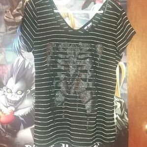 Rib Cage T-Shirt Striped w/Sparkles